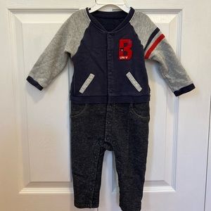 MikiHouse ramper double.b coveralls 9-12m/80cm navy blue baby outift